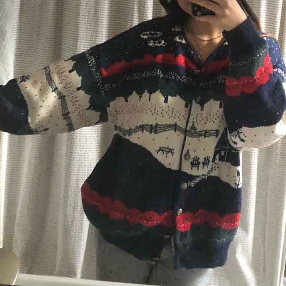 SOLD northern reflections landscape cardigan - Picture 3 of 4